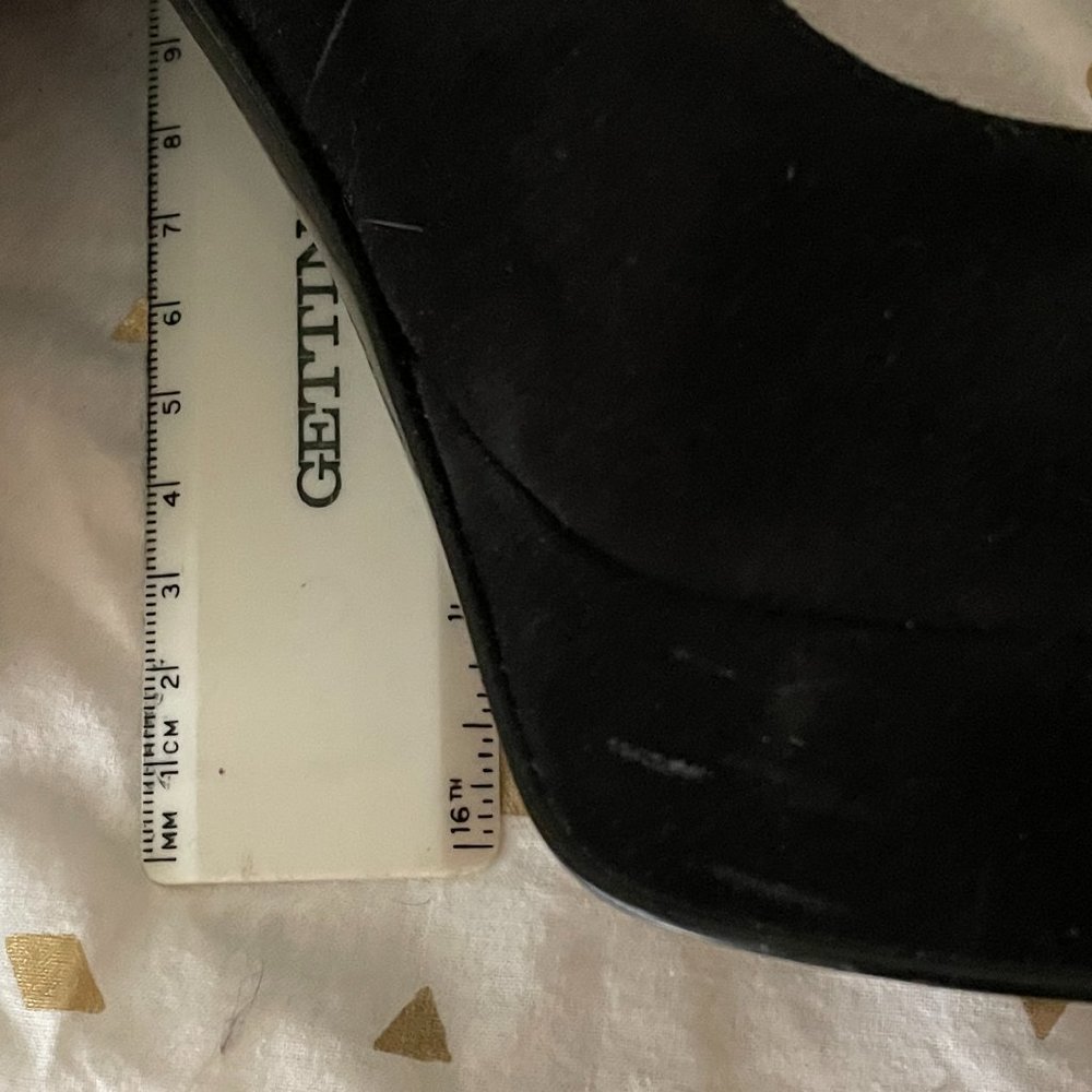 Nine West 5" Black Suede Platform Heels 9M Never Worn, No Box - Picture 9 of 9